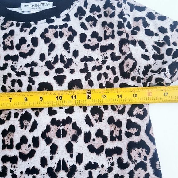 Cotton Emporium Leopard Animal Print Crop Top - Picture 5 of 6